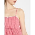 thumbnail image 4 of No Boundaries Sleeveless Tiered Babydoll Sleep Dress, Women's XS-XXL, 4 of 5