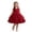Red, variant on Girls Lace Tulle Party Dress for Kids Flower Girl Wedding Formal Sleeveless V-Neck A-Line Princess Gown Pink 2-8 Years,Size 6-7 T