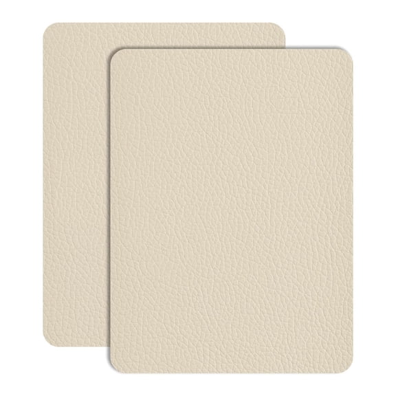Smlper 2 Pack Leather Repair Patch Tape, 12" x 8" Furniture Leather Strong Self Adhesive Tape for Sofa Couch Car Seat Cabinets Bag, Anti Scratch Patches, First Aid Patch, Fixing Leather(Light Beige)