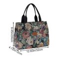 thumbnail image 3 of Hsqqdc Floral Print Canvas Tote Bag, Large Capacity Work Shoulder Handbag, 3 of 7