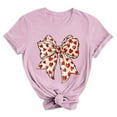 thumbnail image 4 of Timegard Womens Tops Valentines Day Print Short Sleeve Crewneck Tee Shirts Casual Loose Comfy Tops, 4 of 7
