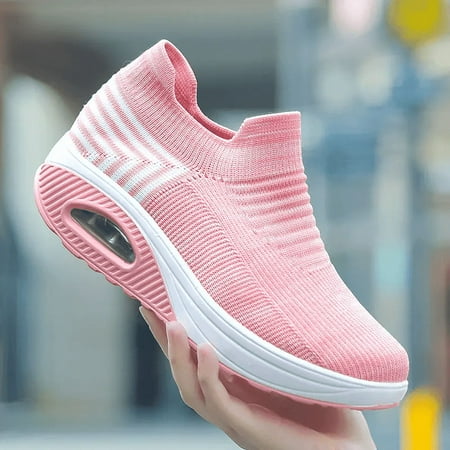 

TUOBKE Women‘s Air Cushion Sock Sneakers - Lightweight Slip On Sports Shoes for Outdoor Walking