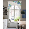 thumbnail image 4 of Blue Hydrangea Swag Valances for Windows, Small Curtains Drapes, Linen Texture Butterfly Spring Floral Kitchen Window Curtains Over Sink Window Treatment Valance for Bedroom/Bathroom 56"x36", 4 of 5