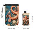 thumbnail image 5 of PhooArto Drawstring Cosmetic Bag, Barrel Shaped Portable Travel Makeup Bags, Vintage Map Octopus Large Capacity Waterproof Multifunctional Bucket Toiletry Bag, 5 of 6