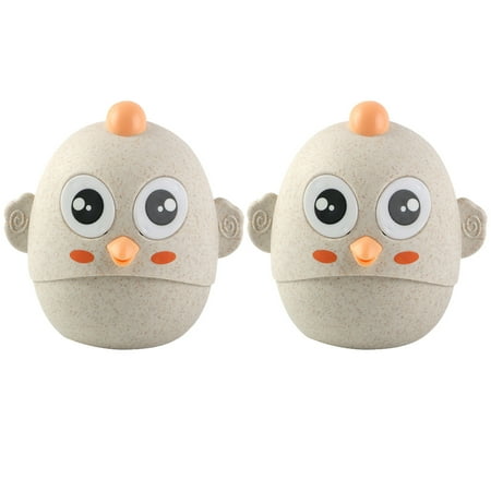 

2Pcs Wheat Straw Toothpick Storage Box Cartoon Chicken Shaped Toothpick Dispenser Holder Case for Home Room Decor