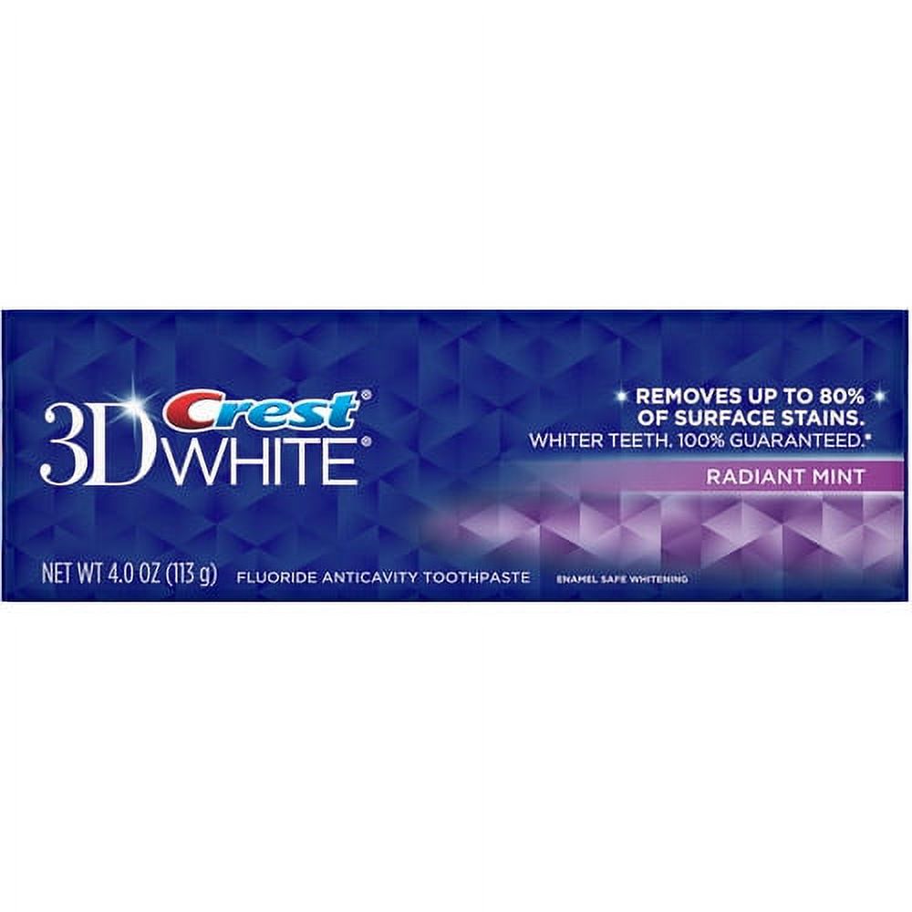 Crest 3D White Radiant Mint Whitening Toothpaste, 4 Oz - image 3 of 8