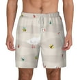 thumbnail image 2 of Picia Funny Goose1 pattern Mens Swim Trunks with Compression Liner Stretch Beach Shorts Quick Dry with Zipper Pockets No-Chafing Board Shorts-XX-Large, 2 of 9
