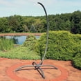 thumbnail image 4 of Sunnydaze X-Base Powder-Coated Steel Hanging Egg Chair Stand with Curved Legs - Gray, 4 of 6