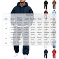 thumbnail image 4 of ZUBMGKTE Mens 2 Piece Hoodie Jogger Set Sweatsuit Warm Pullover Sweater, Winter Trendy Jogger Pants, Elastic Waist, Joggers Sweatpants, Two Piece, Fall, Winter, 4 of 7