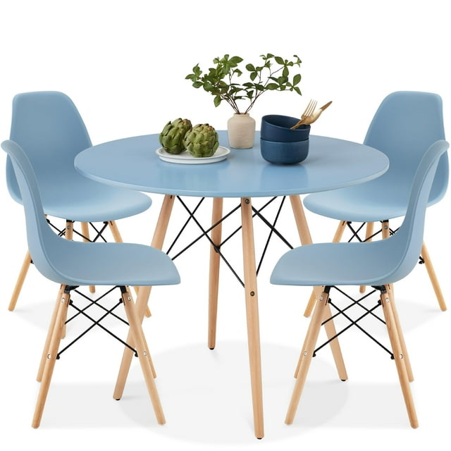 Set de comedor Best Choice Products Compact Mid-Century 5-P Blue