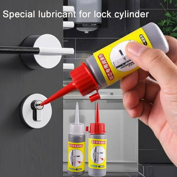Graphite Powder Lubricant, 60ml Graphite Lubricant with Fast-Acting Graphit, Door Lock Lubrication, Enhance Performance & Durability, for Door Lock Keys Window Car Vehicles Lock (White)