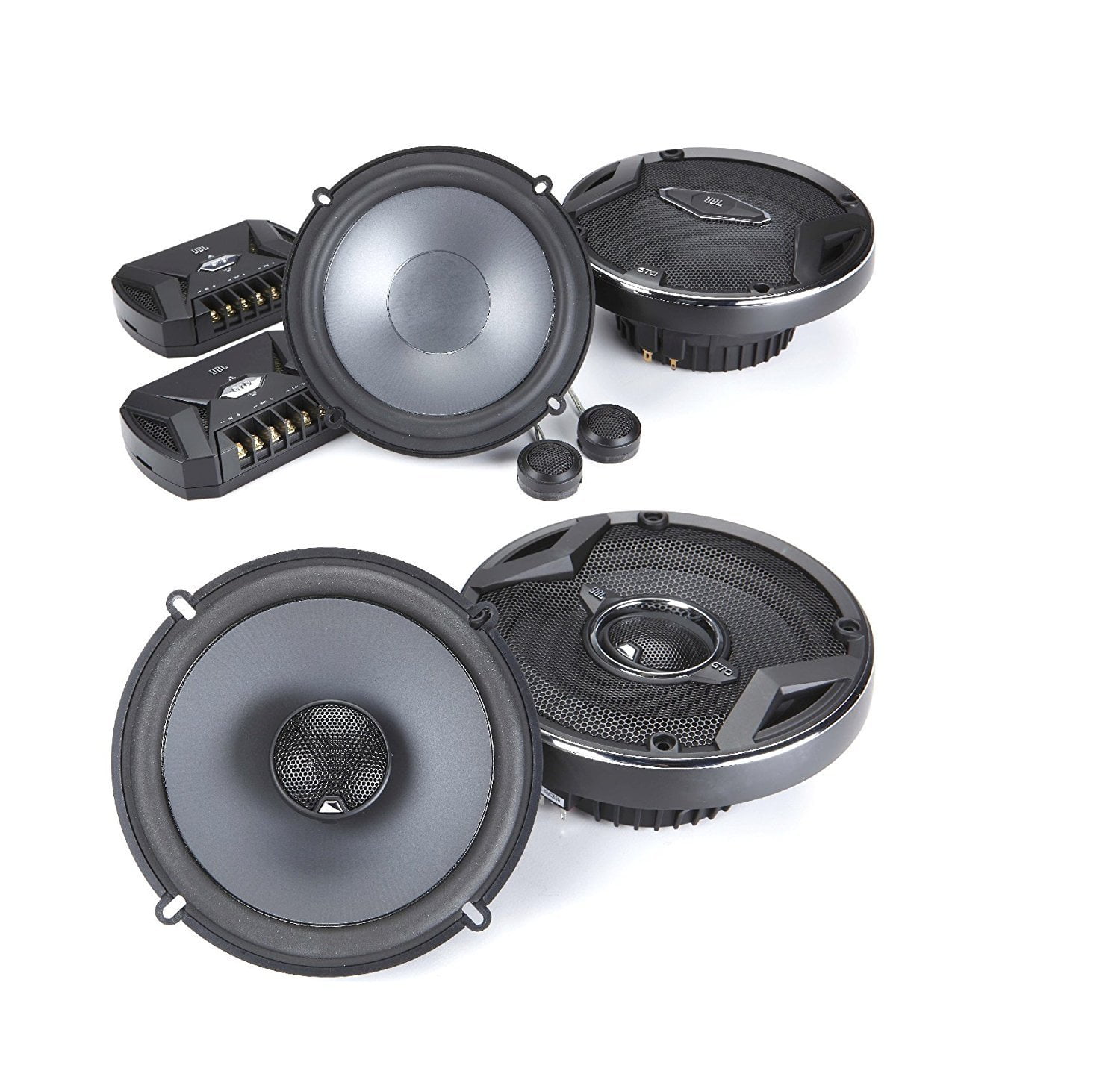 Black Pair JBL Car GTO 629 6.5 Inch 2-Way Coaxial In-Car Audio Speakers 
