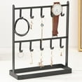 thumbnail image 5 of Veeki Display Stand Display Stand Two-layers Jewelry Storage Wrought Iron Earring Hanging Holder for Dresser Storage Stand Storage Rack-0518, 5 of 5