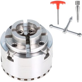 WEN LA4444 4-Inch 4-Jaw Self-Centering Lathe Chuck & LA164K 5/8-Inch Keyed Drill Chuck Set With MT2 Arbor