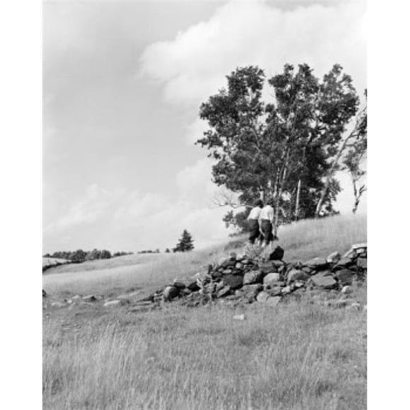 Posterazzi SAL255424499 USA Vermont West Newbury Tucker Mountain Two Women Walking Poster Print - 18 x 24 in.
