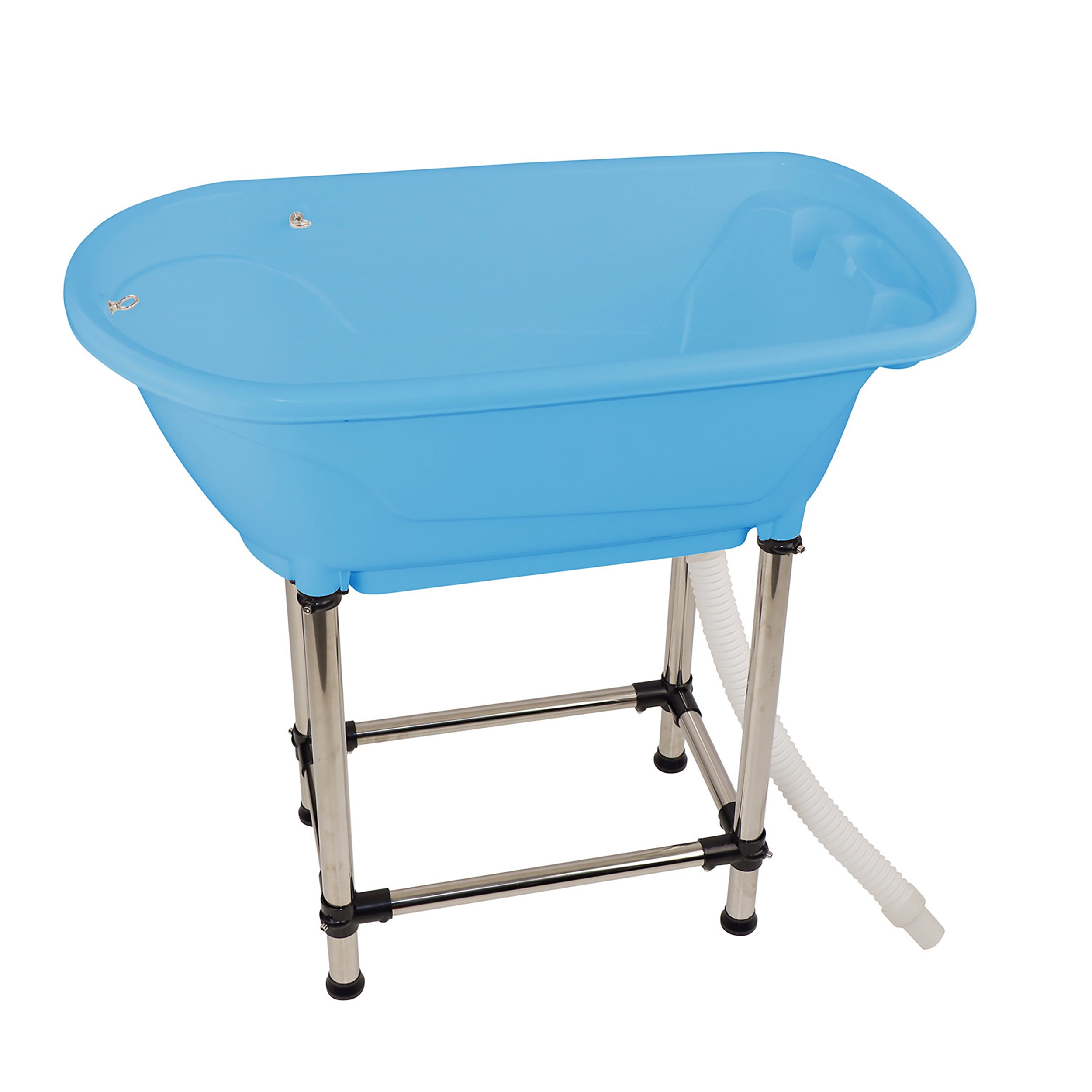 MiMu Blue Portable Dog Bath Tub 3ft Tall Raised Dog Bathtub for Dog Cat