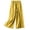 Yellow, variant on Women's Boho Embroidered Wide Leg Pants Elastic High Waist Casual Loose Long Pants