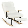 thumbnail image 1 of Costway 1 PCS Nursery Rocking Chair with 5-level Adjustable Backrest & Retractable Footrest, 1 of 10