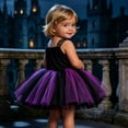 thumbnail image 5 of Glisme Halloween Dress For Girls Crewneck Sleeveless Dresses Hallowmas Cartoon Prints Sweet Toddler Playsuit 2-3 Years Red, 5 of 7