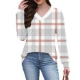 thumbnail image 5 of Womens Plus Size Fall Clothes, Long Sleeve Shirts for Women Fashion Loose Fit Striped Printed V Neck T-Shirts, 5 of 5