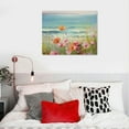 thumbnail image 4 of Nawypu  Beach Colorful Flower Canvas Paintings Poppies Wall Art Pictures Bloosom Floral Framed Artwork Prints Modern Landscape for Living Room Bedroom Kitchen Office Home Decor, 4 of 4