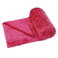 thumbnail image 2 of Home Soft Things Jeté Brossé à Chevrons avec Dos en Sherpa Fausse Fourrure, 50 Pouces x 60 Pouces, Piment, 2 of 4