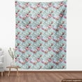 thumbnail image 4 of Ambesonne Floral Fabric by the Yard Upholstery, Wild Meadow Flowers Jungle, 2 Yards, Soft Blue Green and Pink, 4 of 5