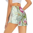 thumbnail image 3 of Goofa Vintage Wood Background with Floral Printed Women 2 in 1 Running Shorts,Quick Dry Athletic Workout Shorts,High Waisted Athletic Shorts with Liner Pockets-X-Large, 3 of 9