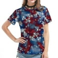 thumbnail image 4 of IROINNID Patriotic Shirts for Women Round Neck T-Shirt Casual Blouse Tops Short Sleeve Tops July 4th, 4 of 6