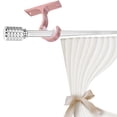thumbnail image 2 of 2 Pcs Tringle à Rideau Alliage d'Aluminium Épais Support de Montage Simple (Or Rose), 2 of 7