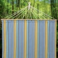 thumbnail image 6 of Sterling Sports Cotton Hammock with Wooden Spreader for Outdoor Patio Yard Poolside, 5ft Wide for 2 Persons, 420 lbs Capacity, Blue Waves, 6 of 8