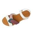 thumbnail image 1 of Sandales Femmes Chaussures Mode pour Femmes Ballerines Confortables à Agencement de Couleurs Élégantes Sandales Plates Décontractées, 1 of 9