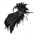 thumbnail image 3 of Chal de plumas, de capa de plumas, Poncho, bufanda para mujer, capa de plumas suaves, chal, envoltura de hombro para fiesta de disfraces, 3 of 9