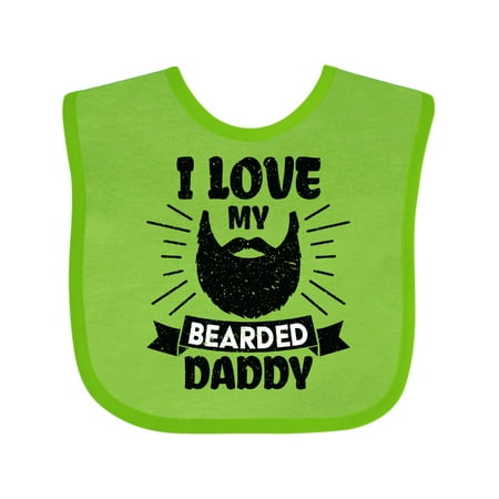 

Inktastic I Love My Bearded Daddy for Fathers Day with Grunge Gift Baby Boy Bib