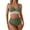 Army Green, variant on Women's Bikini Set Solid Color Two Piece Swimsuit with Removable Bra Pads No Underwire for Beach Swimming Vacation,Army Green,L