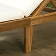 thumbnail image 3 of Teak Finish Acacia Wood Chaise Lounge With Cushion, 3 of 6