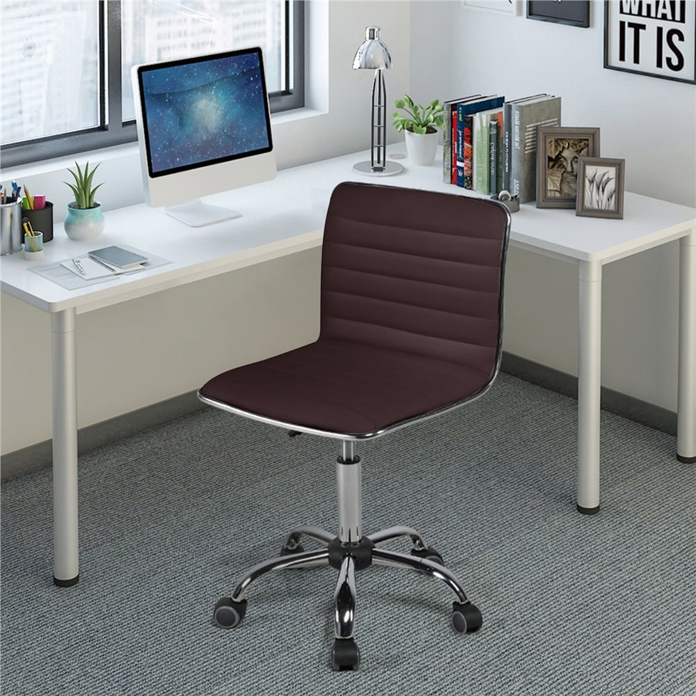 Alden Design Task Chair with Swivel & Adjustable Height, 265 lb. Capacity, Brown