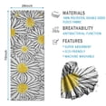 thumbnail image 2 of White Daisy Flower Black Lines Pattern Hot Yoga Mat Towel Non Slip for Hot Yoga - Quick-Drying Yoga Mat Cover with 4 Corner Pockets with Travel Bag - Hot Yoga Towel Non Slip 70"x26", 2 of 6