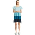 thumbnail image 4 of Time and Tru Women's Short Sleeve Tiered Knit Dress, Sizes XS-XXXL, 4 of 5