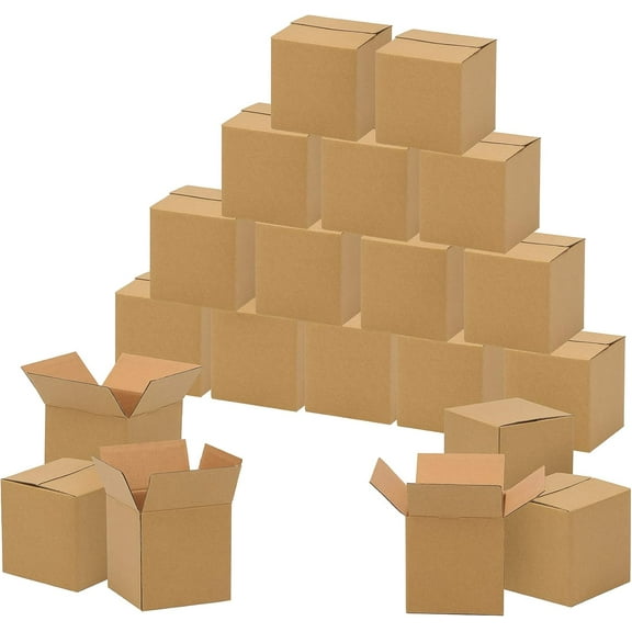 100-Pack 8x6x4" 6x4x4" 6x4x2" 4x4x4" Corrugated Cardboard Shipping Boxes Mailing, Packing, Moving & Storage for Business/Home – Durable - Eco-Friendly, Recyclable