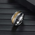 thumbnail image 2 of Sonducket Anillos de acero inoxidable oro moda anillo personalidad exquisita joyería dedo encanto mujeres hombres fiesta regalos DIY Ropa, zapatos y accesorios Miscelánea once, 2 of 6
