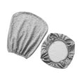 thumbnail image 2 of Funda para silla giratoria de 2 piezas, funda protectora elástica extraíble para muebles Gris, 2 of 9