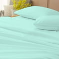 thumbnail image 3 of 4 Piece Luxurious Sheet Set ultra Soft 100% Egyptian Cotton, 800 Thread Count 12 Inch Deep Pocket - (Queen - Size) Solid Aqua Blue Colour, 3 of 4