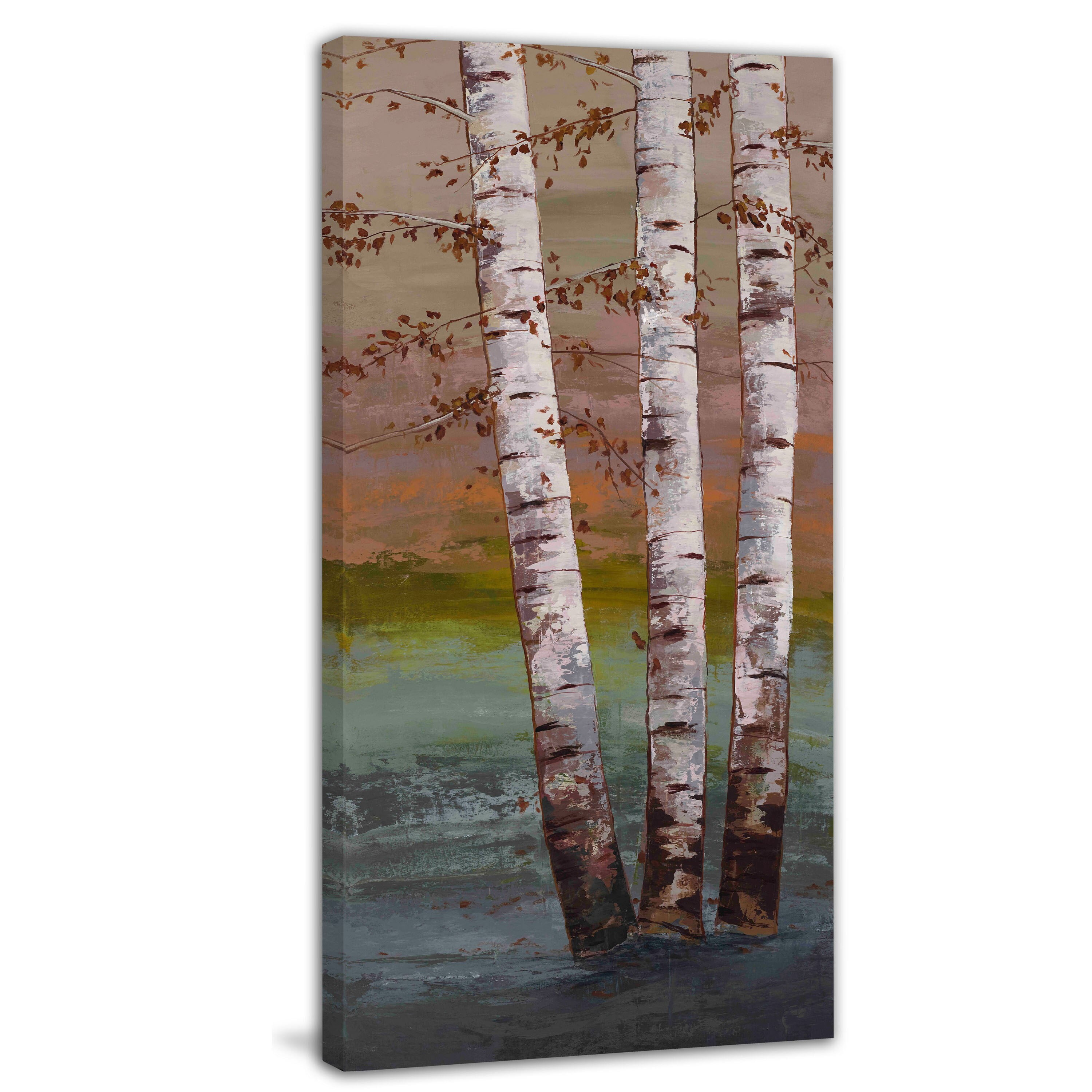 "Birch at Breaking Light" Painting Print on Wrapped Canvas