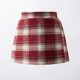 thumbnail image 2 of Staki Girls' Pleated Skirt Girls Pleated Skirt Kids School Uniform Elastic High Waist Tennis Skirts with Shorts 3-9Y 10-12Y(Red,4-5 Years), 2 of 4
