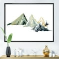 thumbnail image 2 of Designart 'Dark Blue Mountain Landscape Winter Minimalistic I' Modern Framed Canvas Wall Art Print, 2 of 5