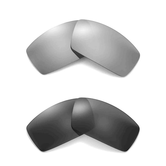 Walleva 2 Paris Polarized Replacement Lenses For Oakley Canteen Sunglasses-Titanium   Black