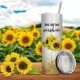 thumbnail image 5 of Sunflower Tumbler with Lid and Straw - Cute Sunflower Tumbler - Sunflower Cups Tumbler - Sunflower Cups - Sunflower Mug - 20oz Insulated Stainless Steel Double Wall Gifts for Sunflower Lover, 5 of 6