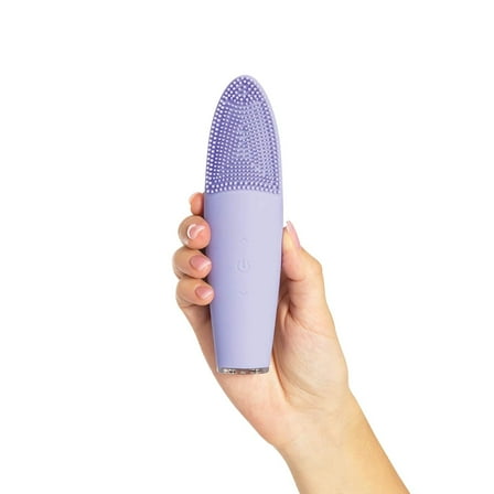 Plum Beauty Thermal Silicone Facial Brush, Cordless Operation, 3 Modes for at-Home Spa Experience