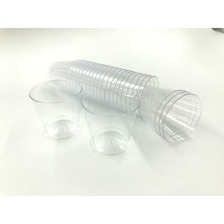 1 oz. Disposable Plastic Shot glasses 2500 ct. Clear Liquor
